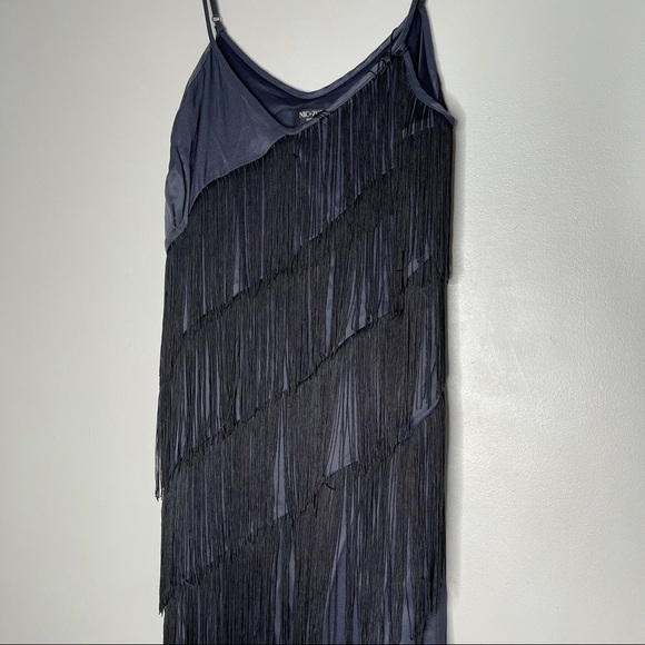 NIC+ZOE Fringed Up Midi Dress In India Ink - Picture 6 of 10